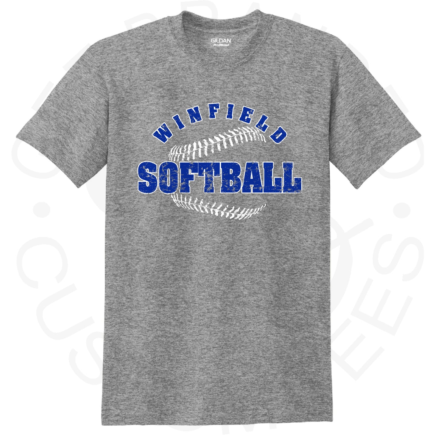 2025 Winfield Softball Laces Gildan Softstyle Tee