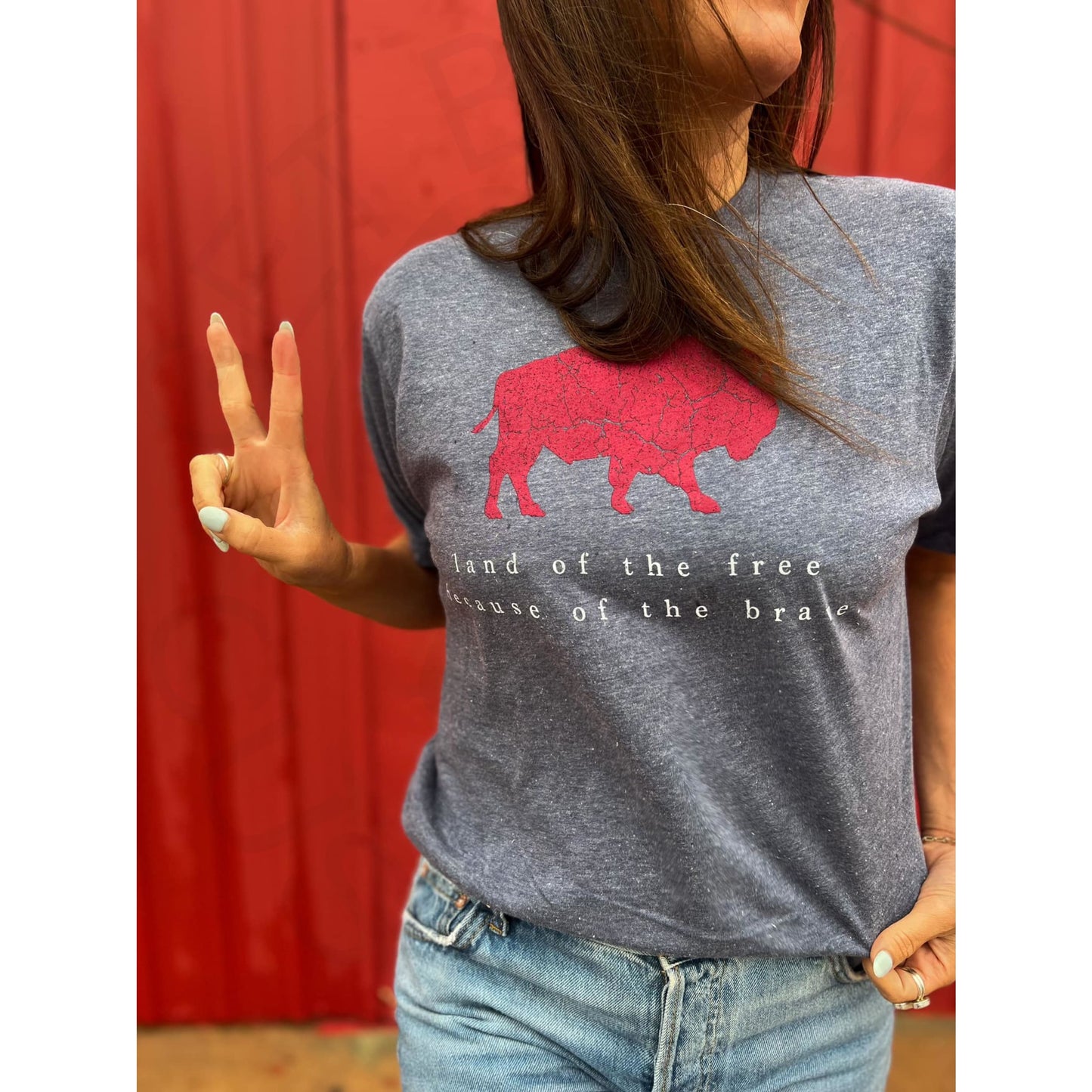 Buffalo Land of the Free Tee