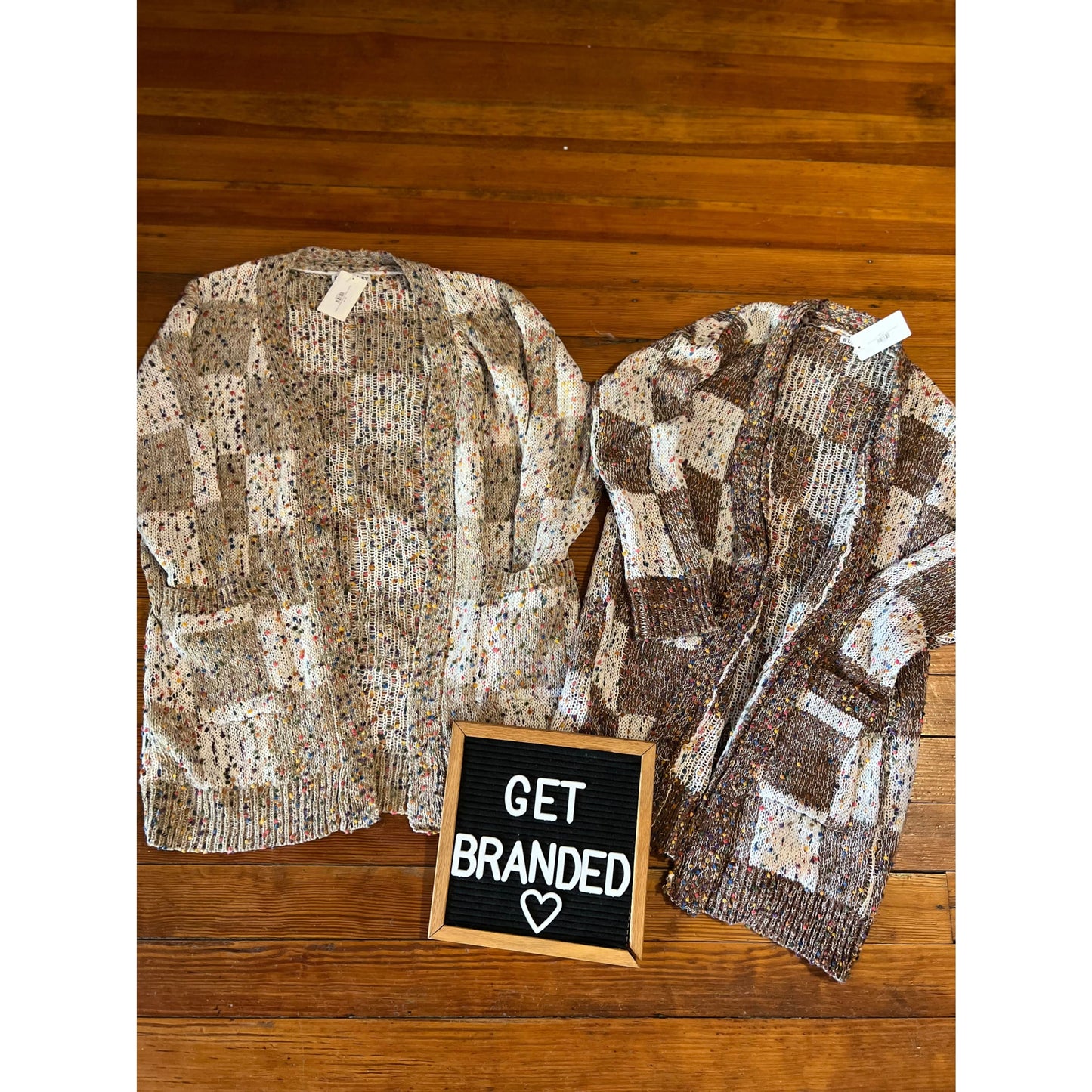 Checkered Miley Dot Cardigan