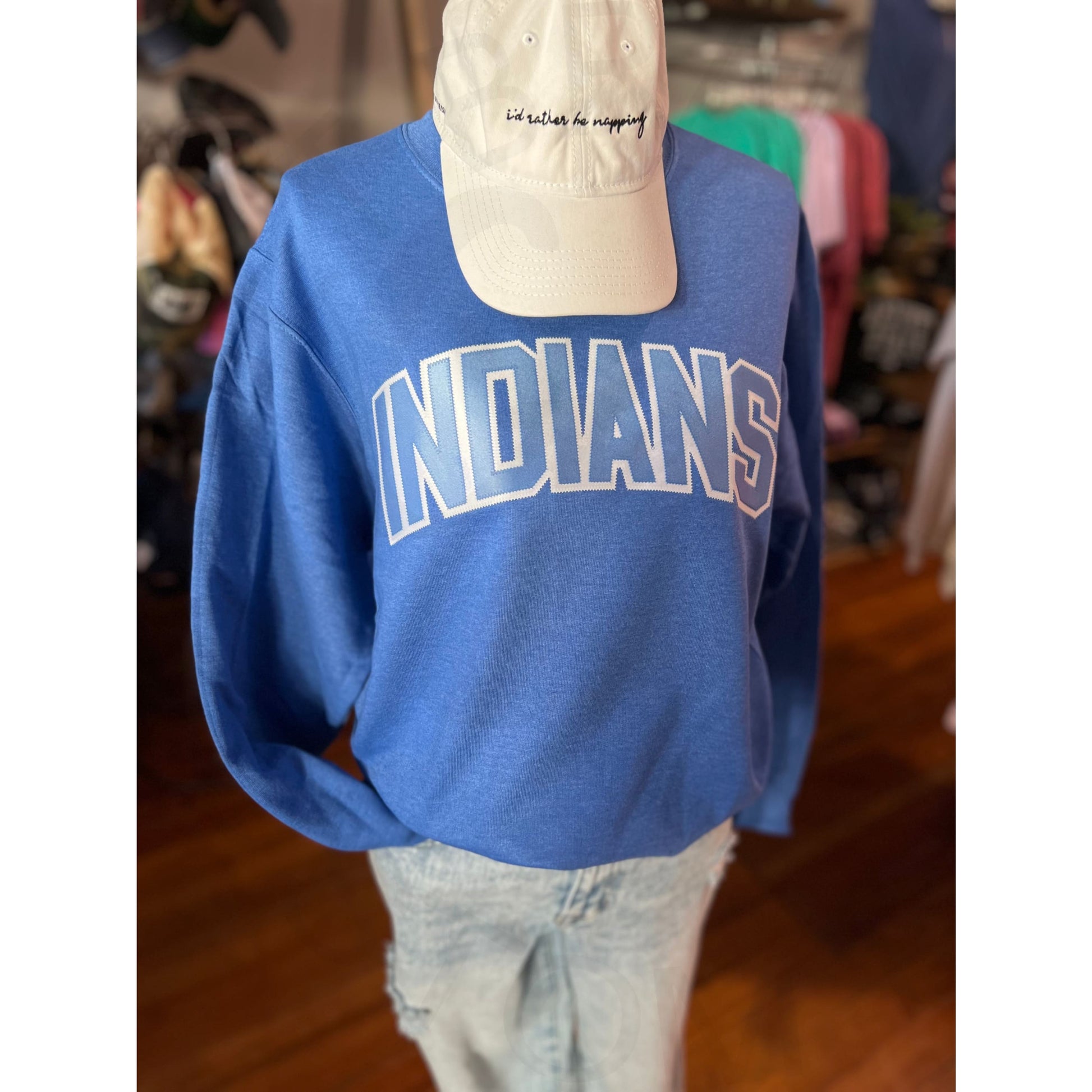 Indians Applique Crewneck