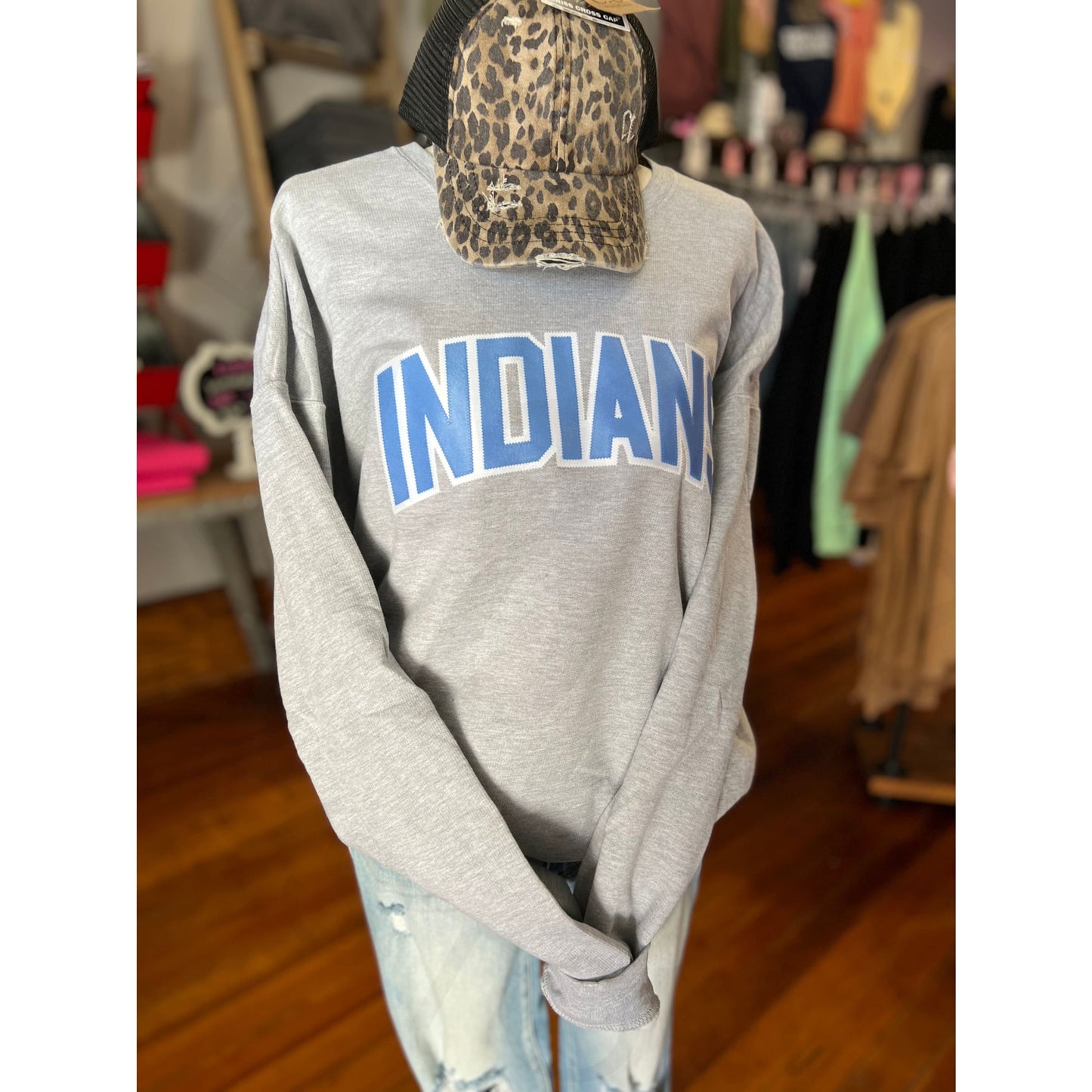 Clearwater Indians Applique Crewneck - SM / Gray