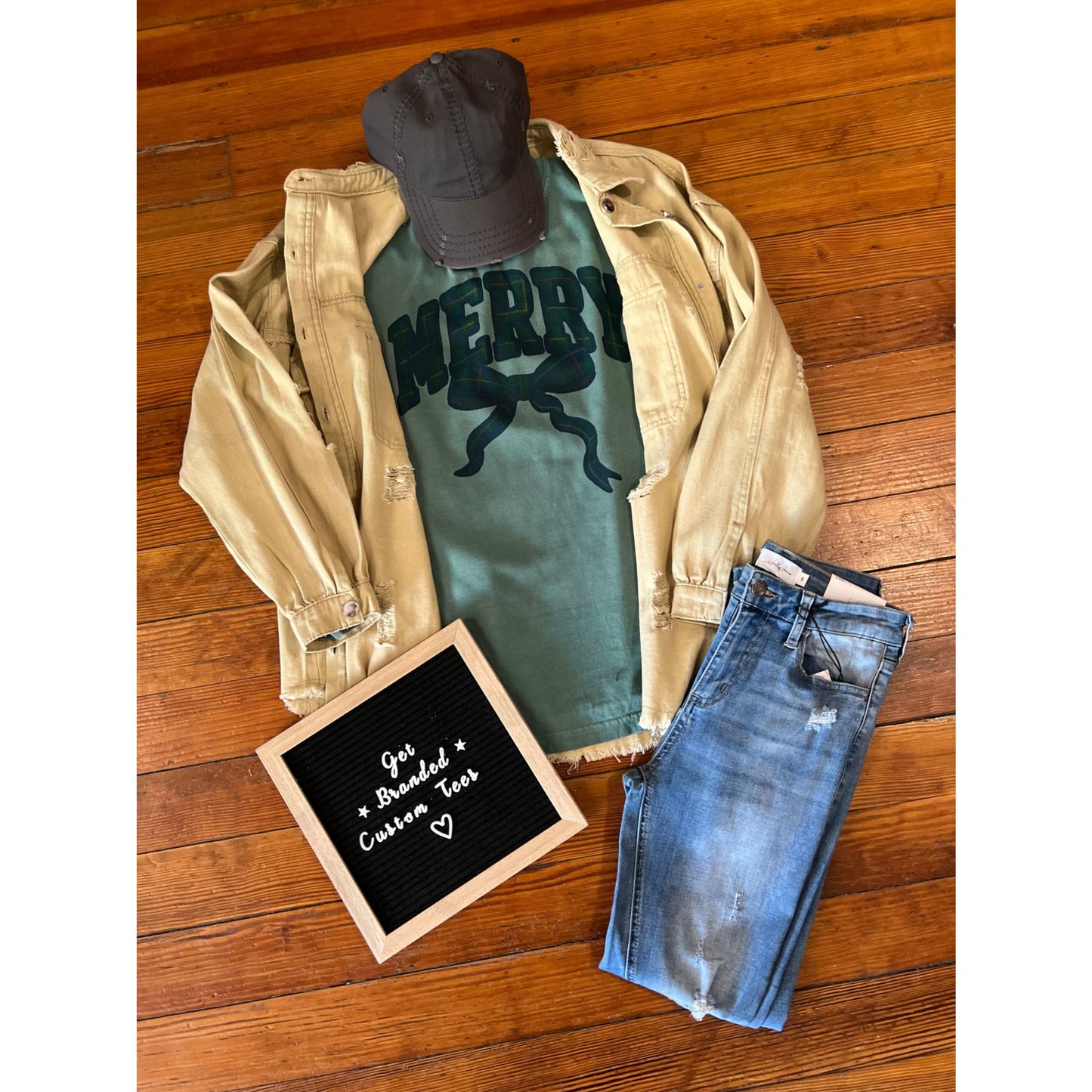 Comfort Colors Plaid Merry Long Sleeve