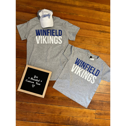 Distressed Winfield Vikings Youth & Adult Tee