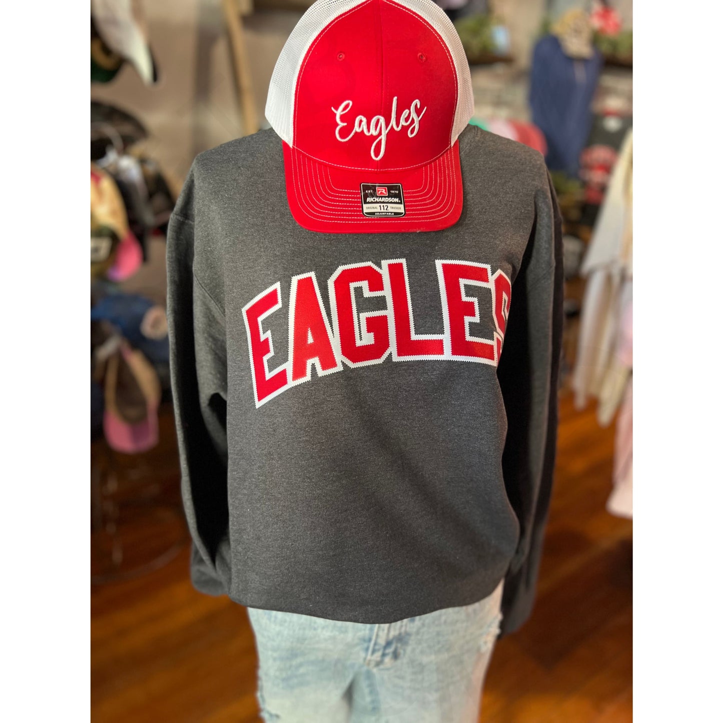 Eagles Applique Crewneck