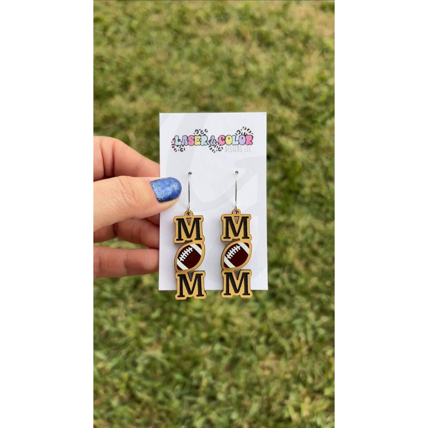 Football Earrings Sports Earrings Football Mom Earrings - 1