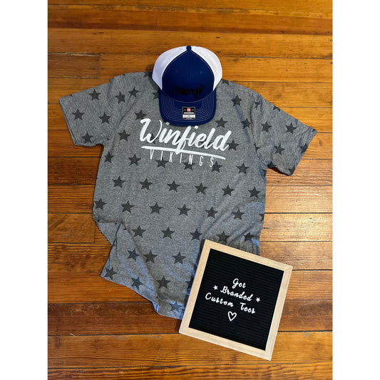 Grey Winfield Vikings Star Tee