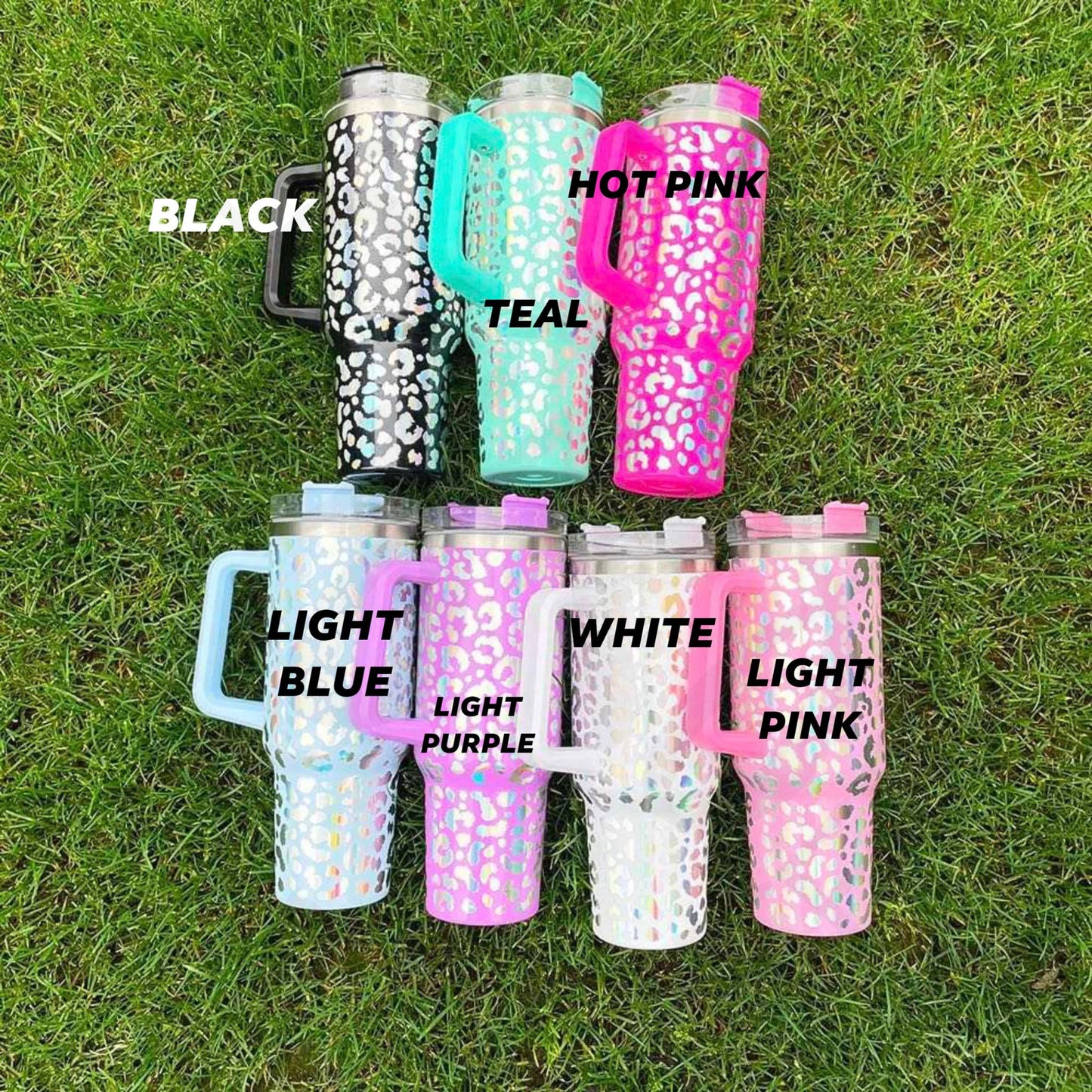 PRE-ORDER Holographic Leopard 40oz Tumblers -Arrives
