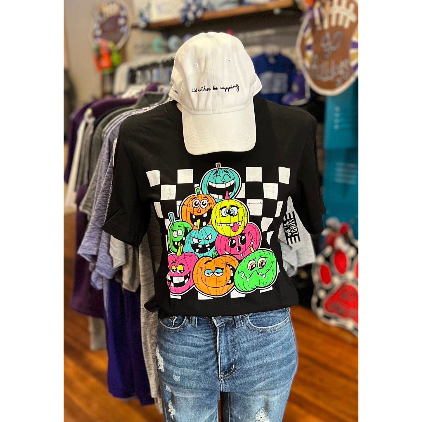 Jack-O-Lanterns Checkered Tee