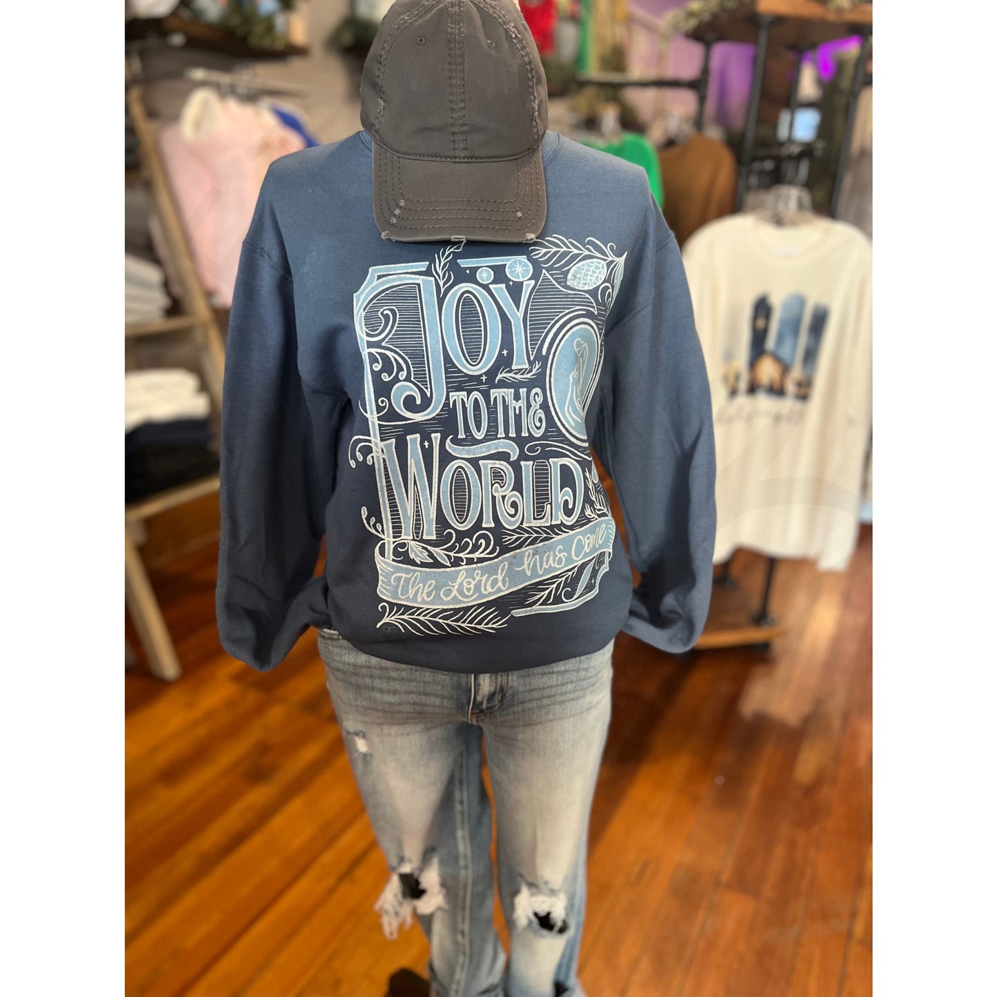 Joy To The World Graphic Sweatshirt - Apparel & Accessories