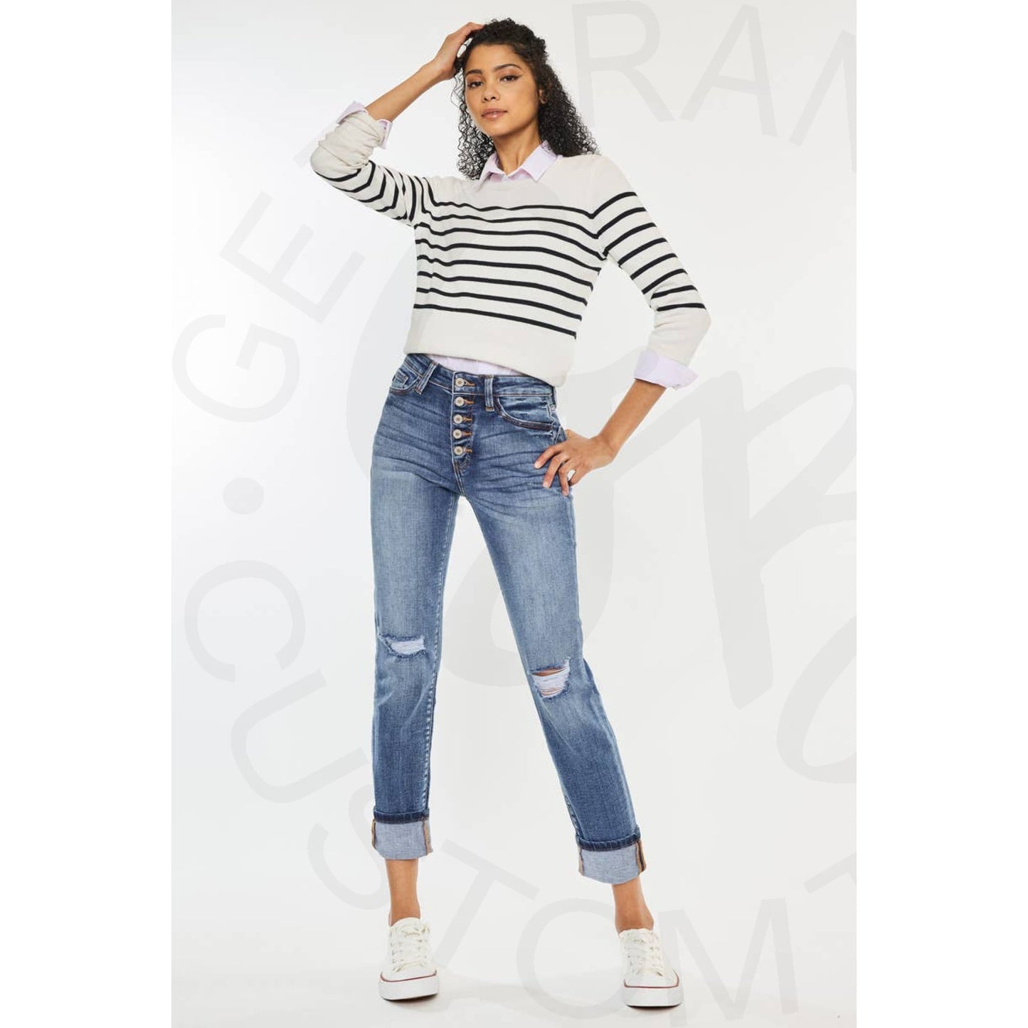 Kan Can High Rise Skinny Straight Leg Denim - 3/25 / MEDIUM