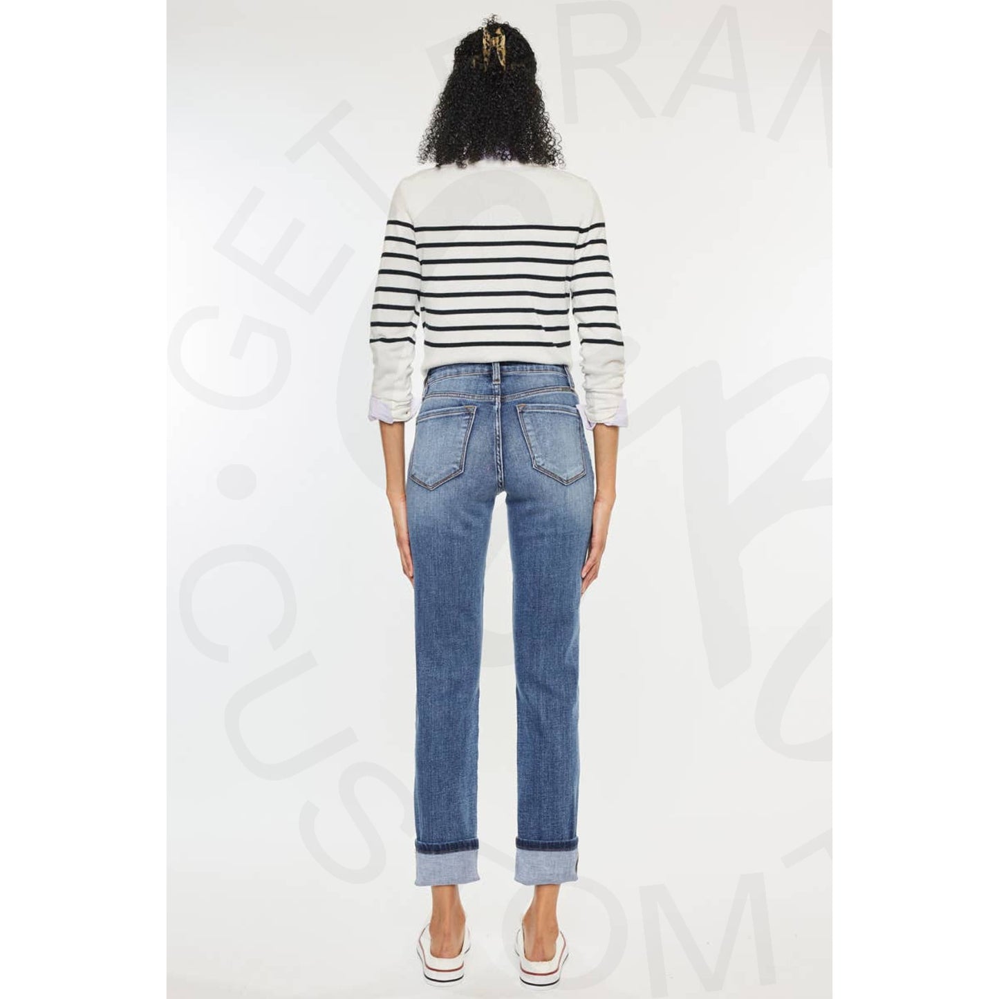 Kan Can High Rise Skinny Straight Leg Denim - Apparel &