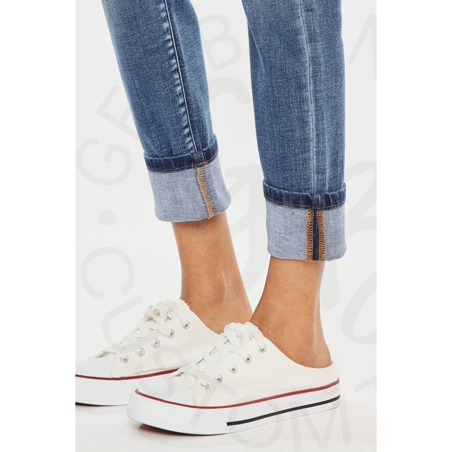 Kan Can High Rise Skinny Straight Leg Denim - Apparel &