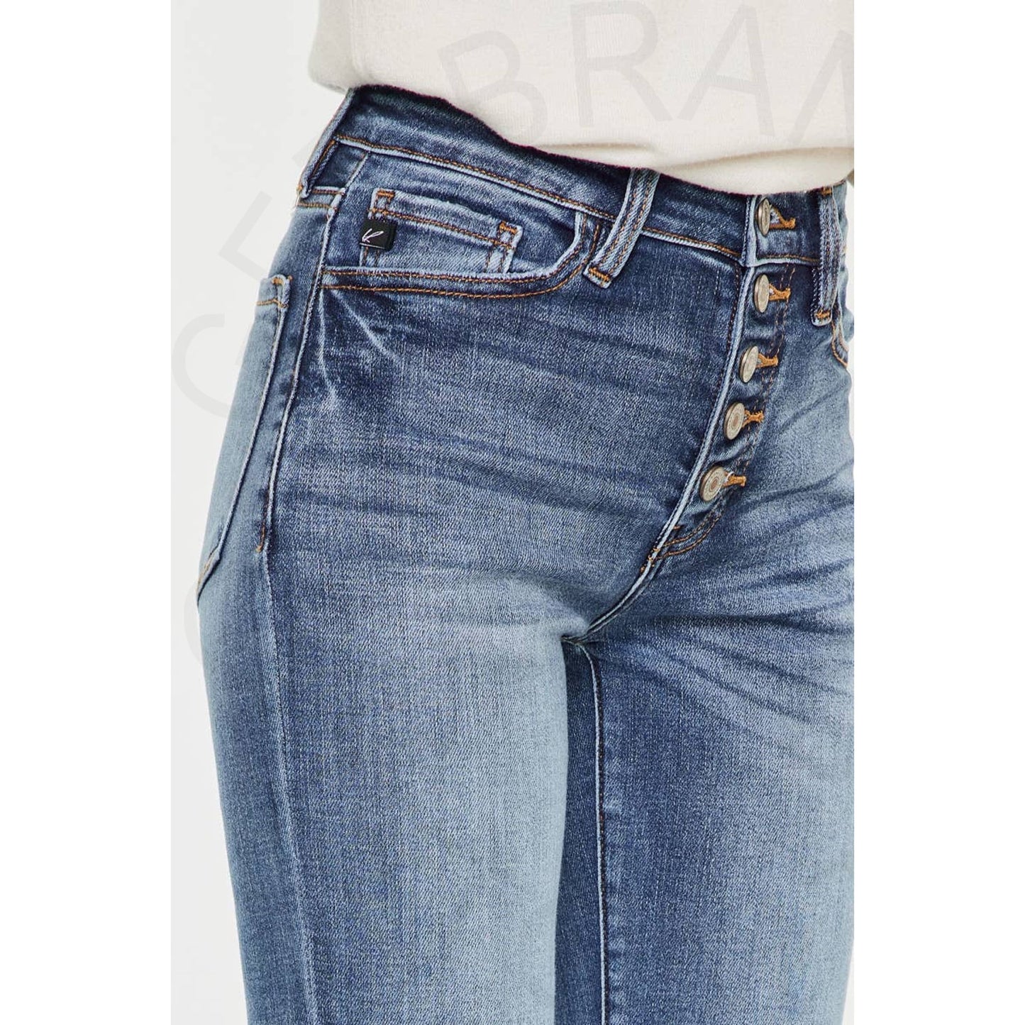 Kan Can High Rise Skinny Straight Leg Denim - Apparel &