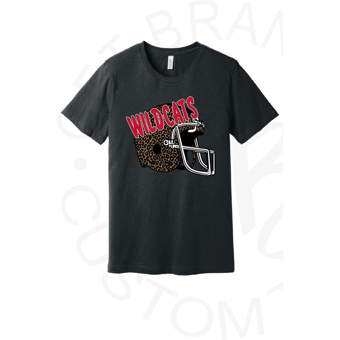 Leopard Football Helmet Mascot Bella Canvas Tee Pre-Order