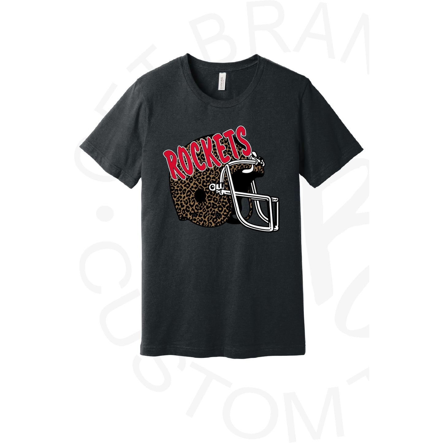 Leopard Football Helmet Mascot Bella Canvas Tee Pre-Order