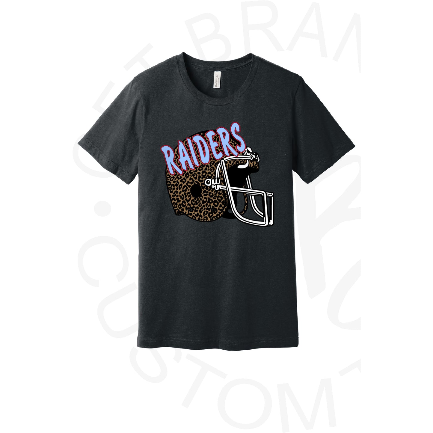 Leopard Football Helmet Mascot Bella Canvas Tee Pre-Order