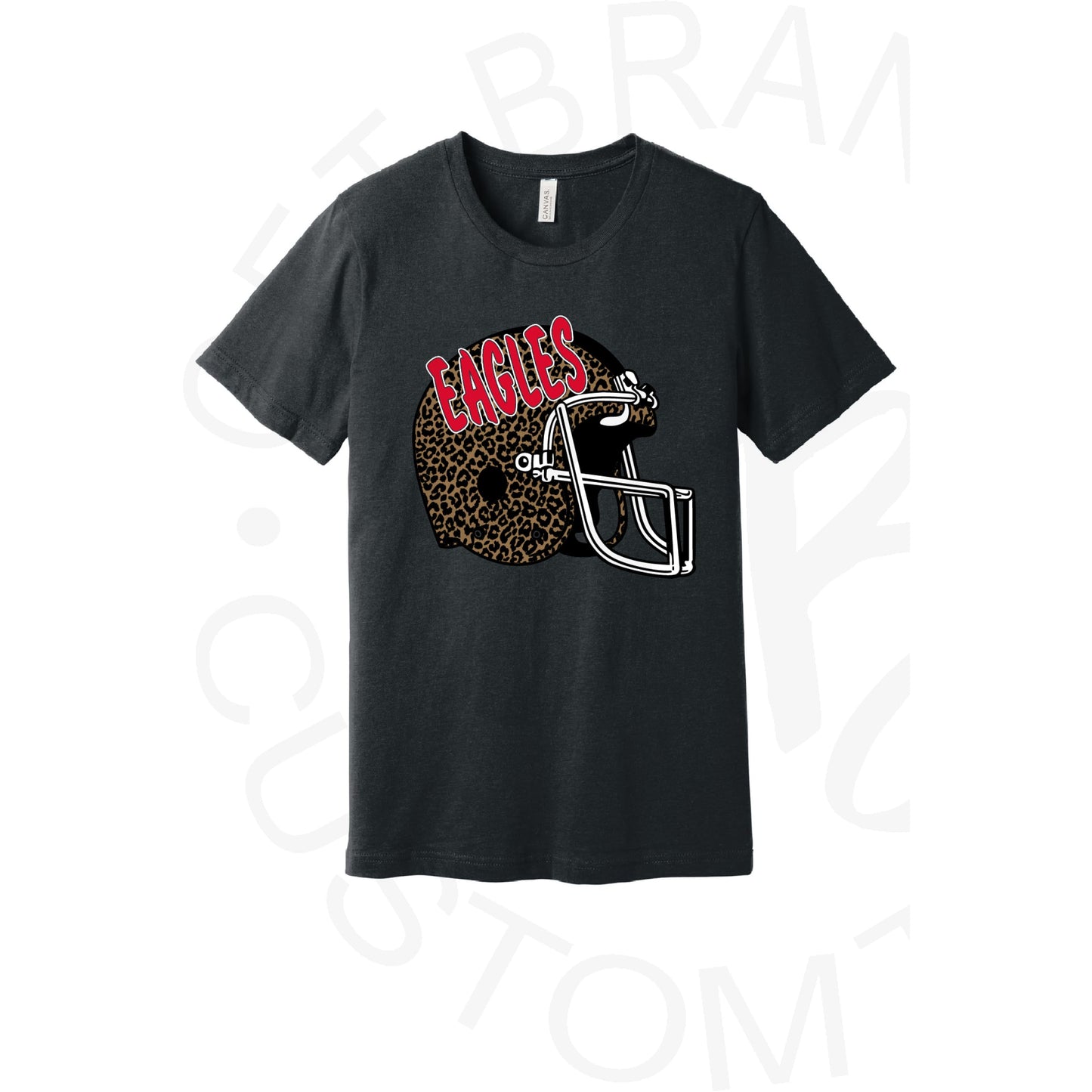 Leopard Football Helmet Mascot Comfort Colors Tee - SM