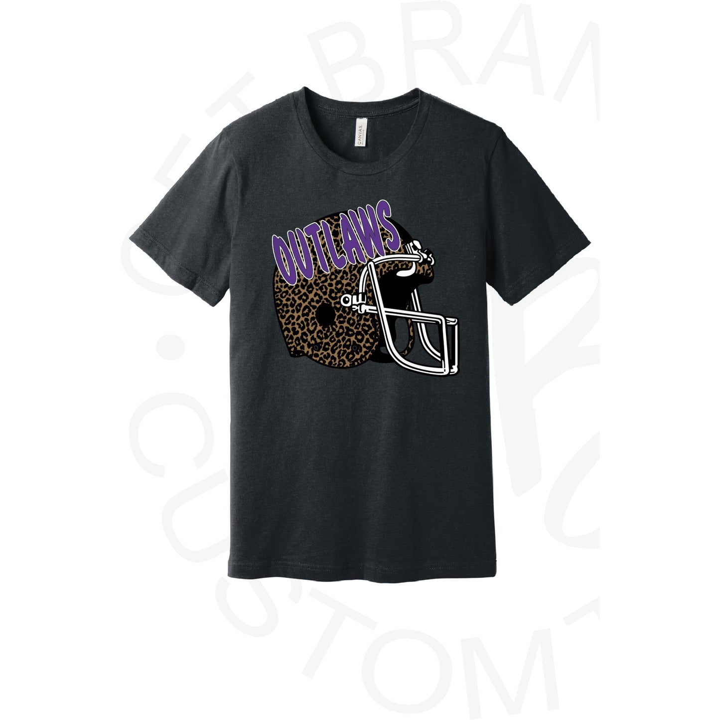 Leopard Football Helmet Mascot Comfort Colors Tee - SM