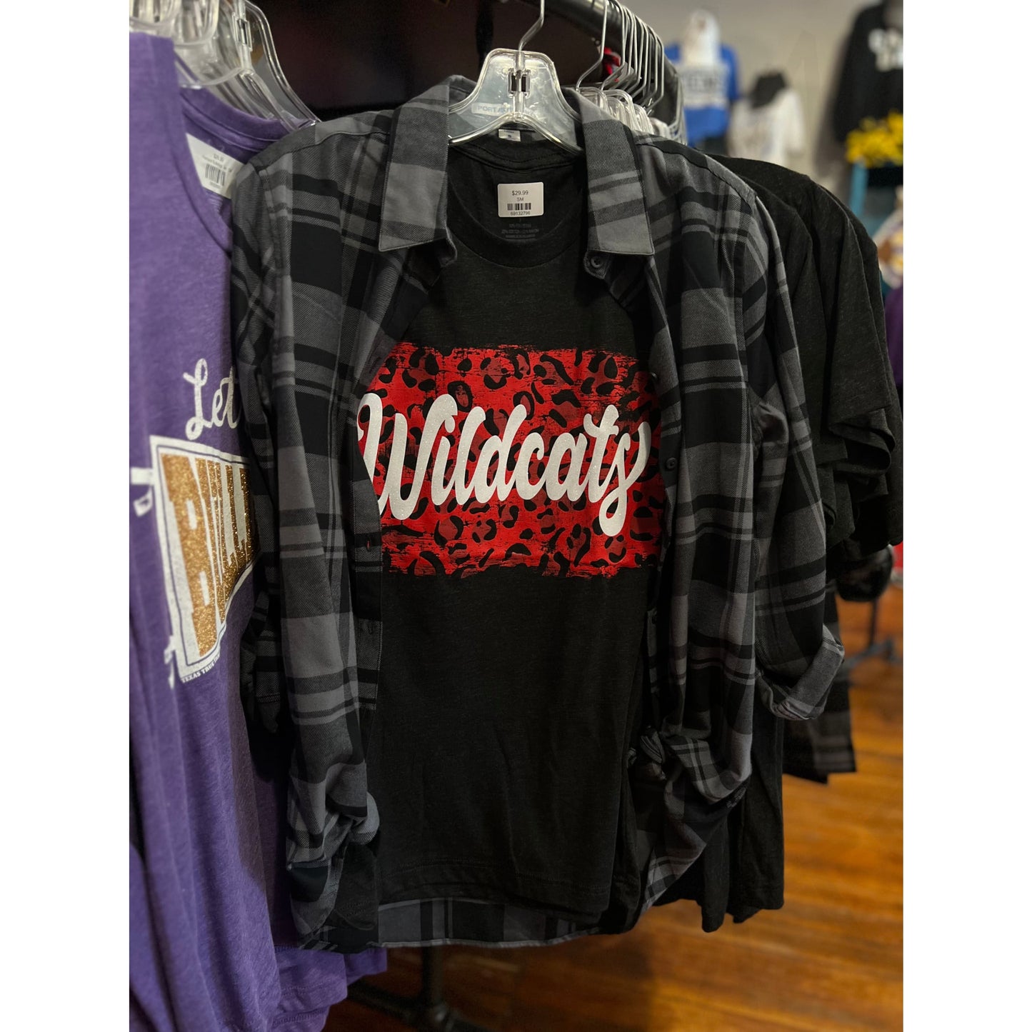 Leopard Glitter Wildcats Tee