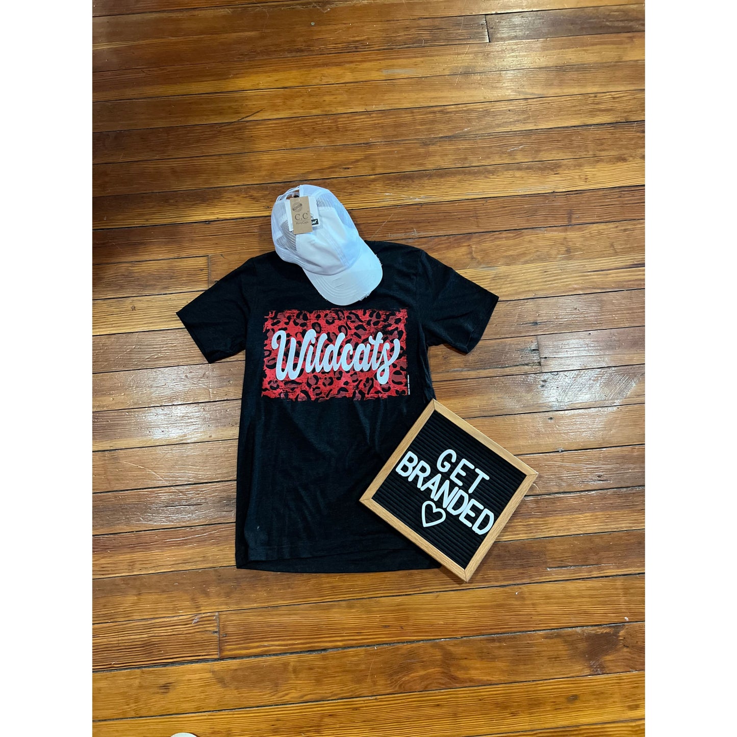 Leopard Glitter Wildcats Tee
