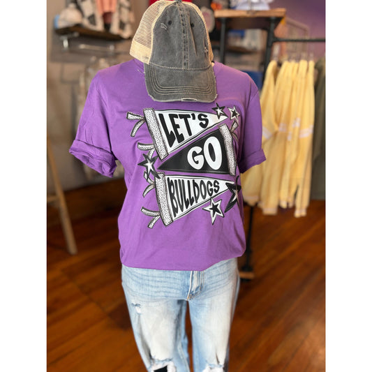 Let’s Go Bulldogs Pennant Flag Tee
