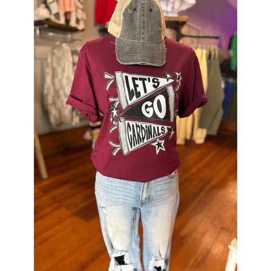 Let’s Go Cardinals Pennant Flag Tee
