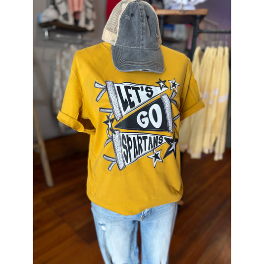 Let’s Go Spartans Pennant Flag Tee