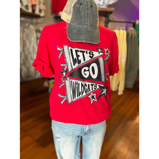 Let’s Go Wildcats Pennant Flag Tee