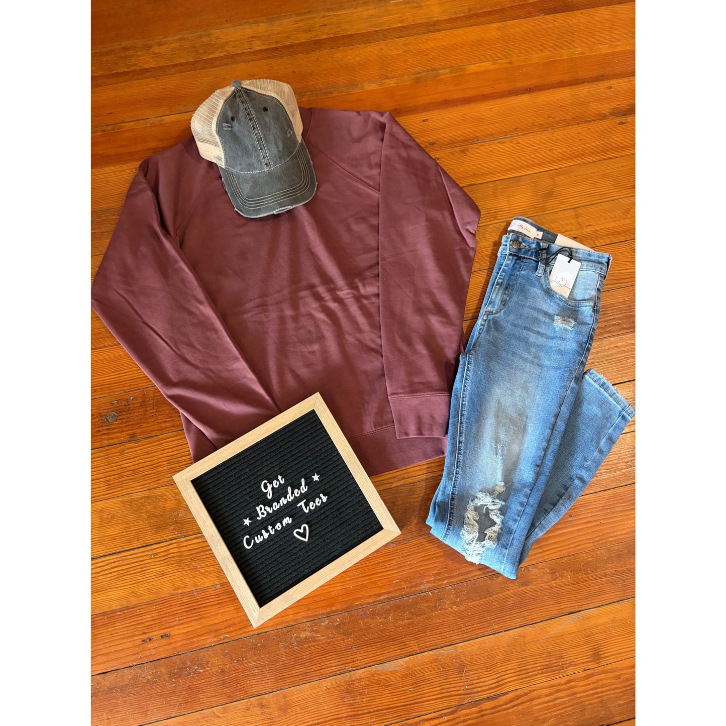 Maroon Independant Trading Company Sweatshirt