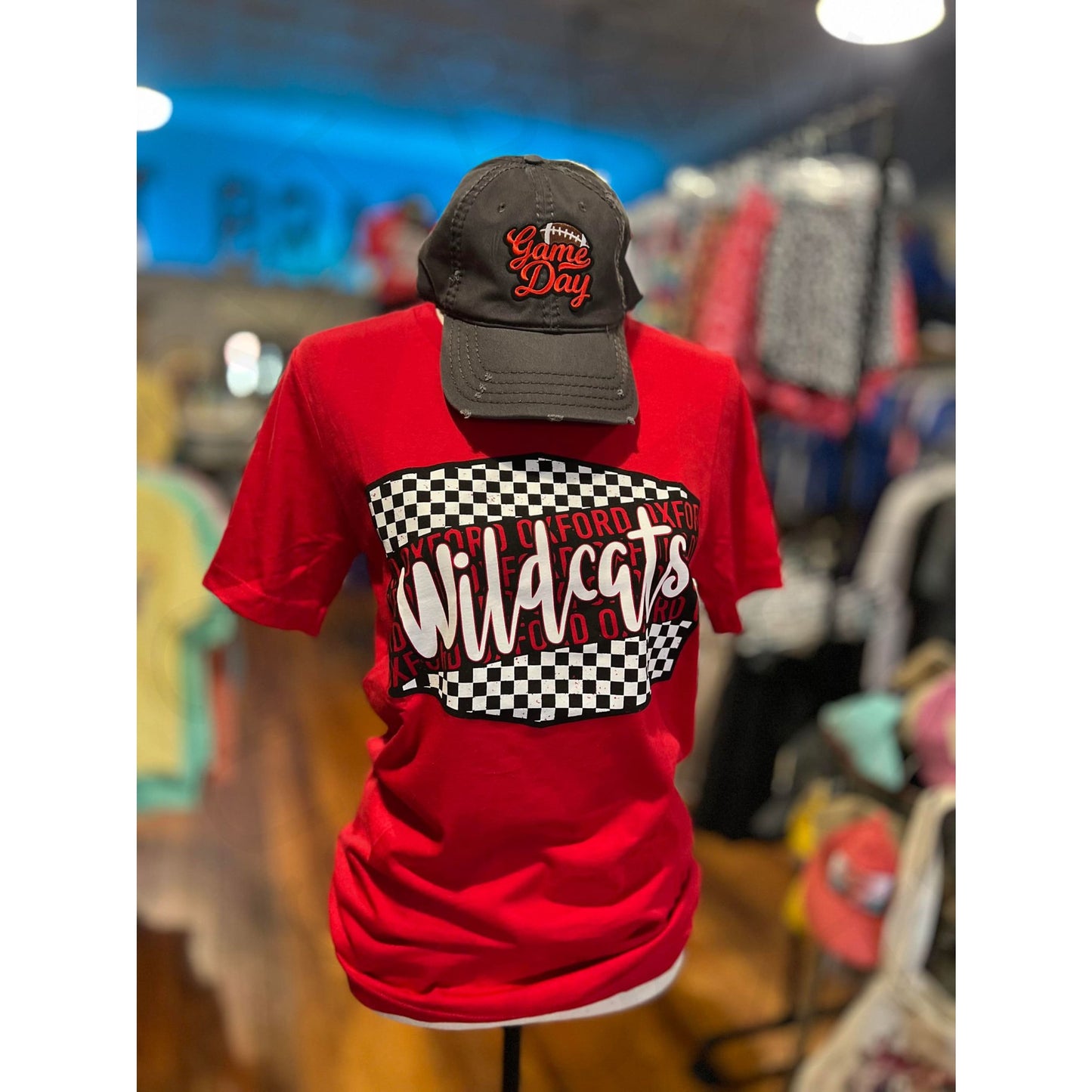 Oxford Wildcats Checker Print Tee - Tee