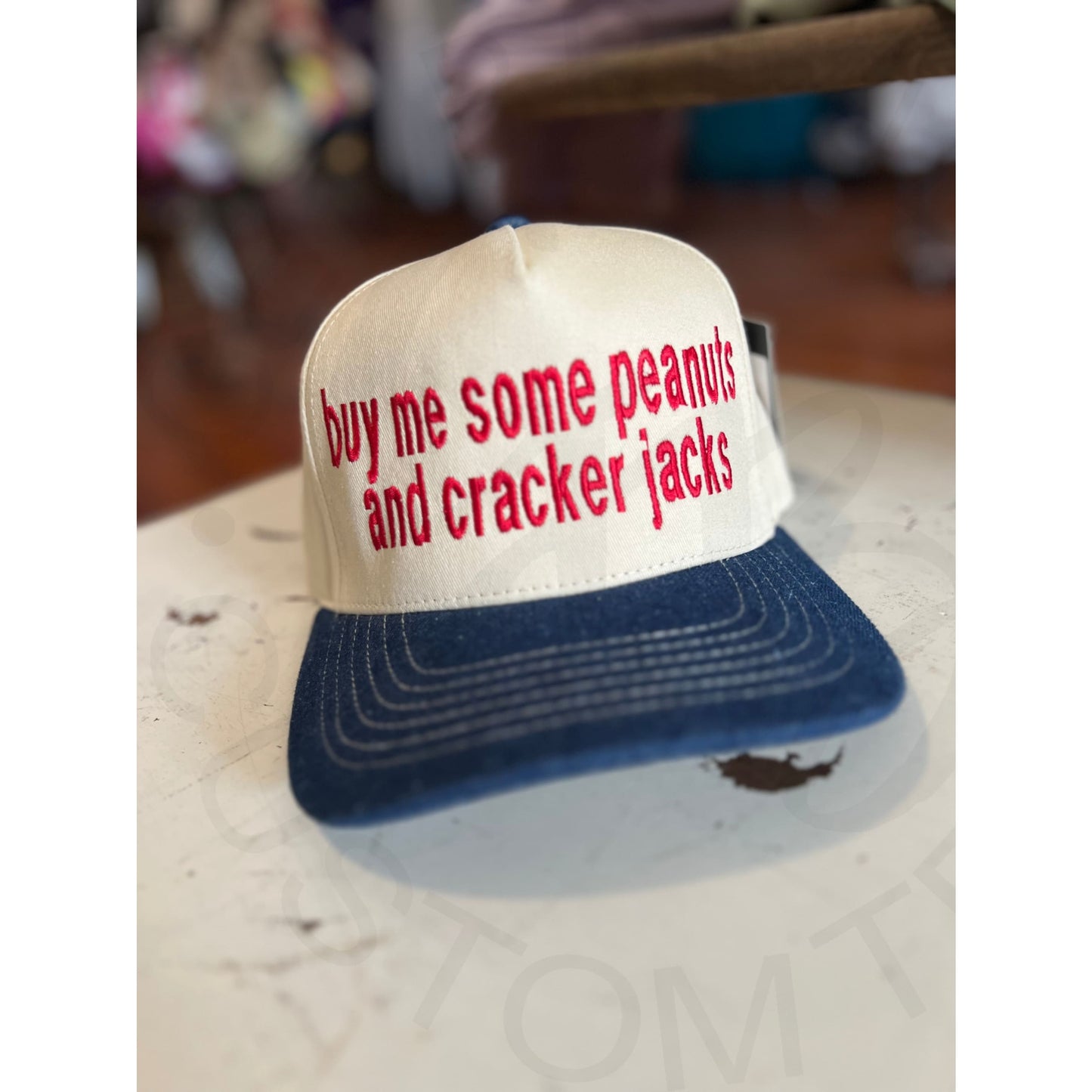 Peanuts and Cracker Jacks C.C Embroidered Trucker Hat
