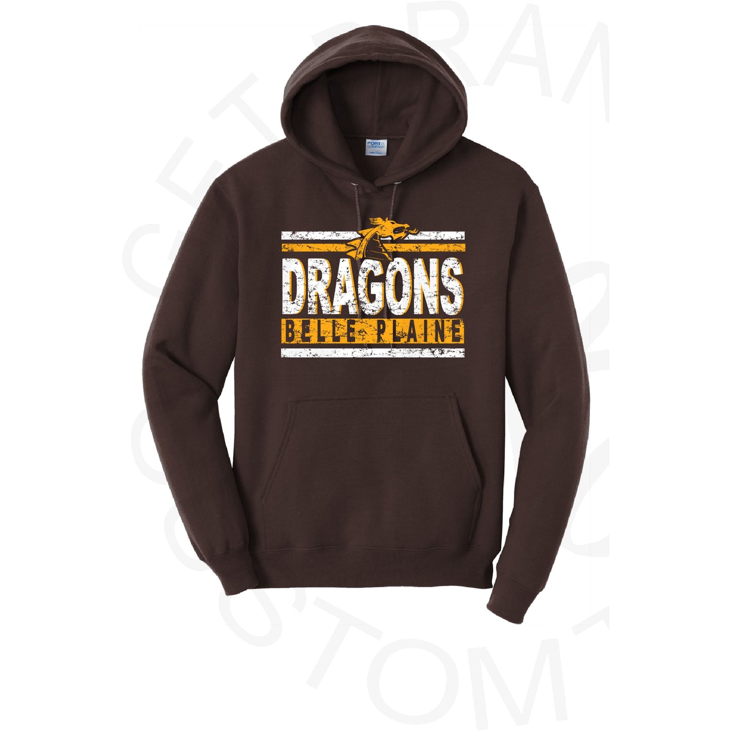 Pre Order Belle Plaine Dragons Distressed Hoodie