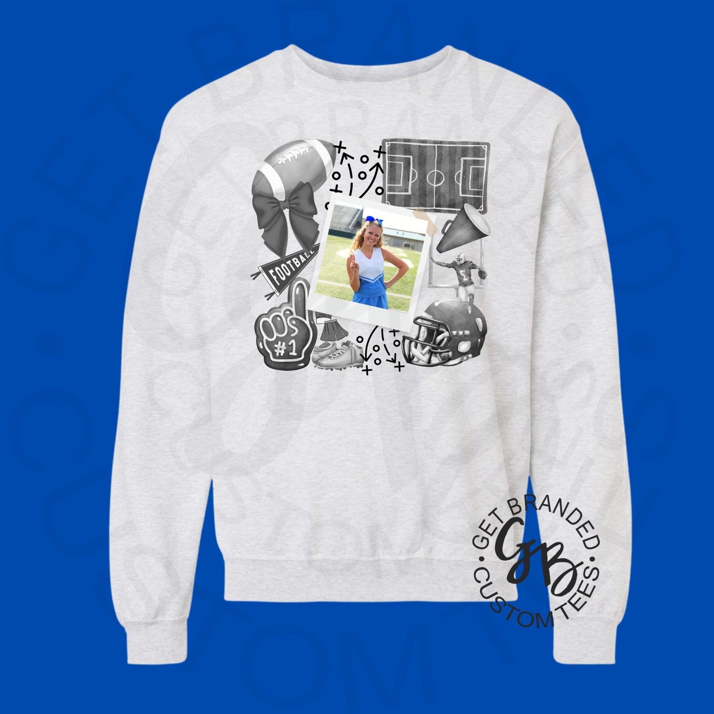 Pre-Order Custom Photograph Football Sweatshirt