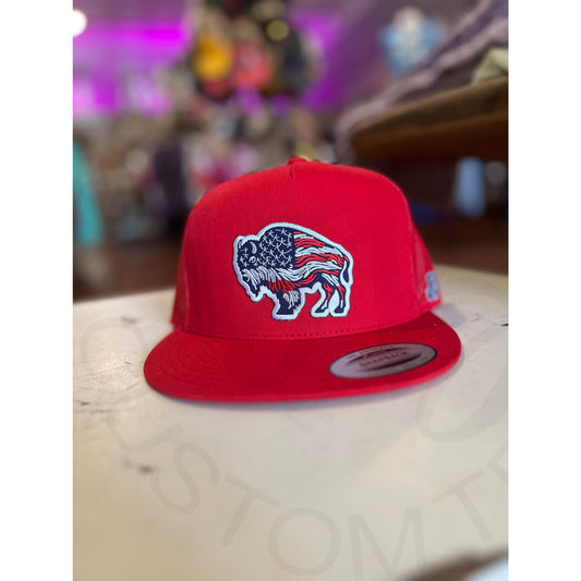 Red Buffalo Trucker Hat - Apparel & Accessories