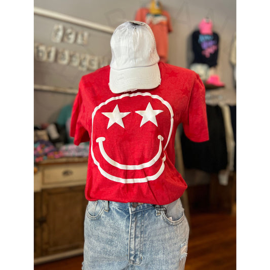 Red Star Smile Puff Tee