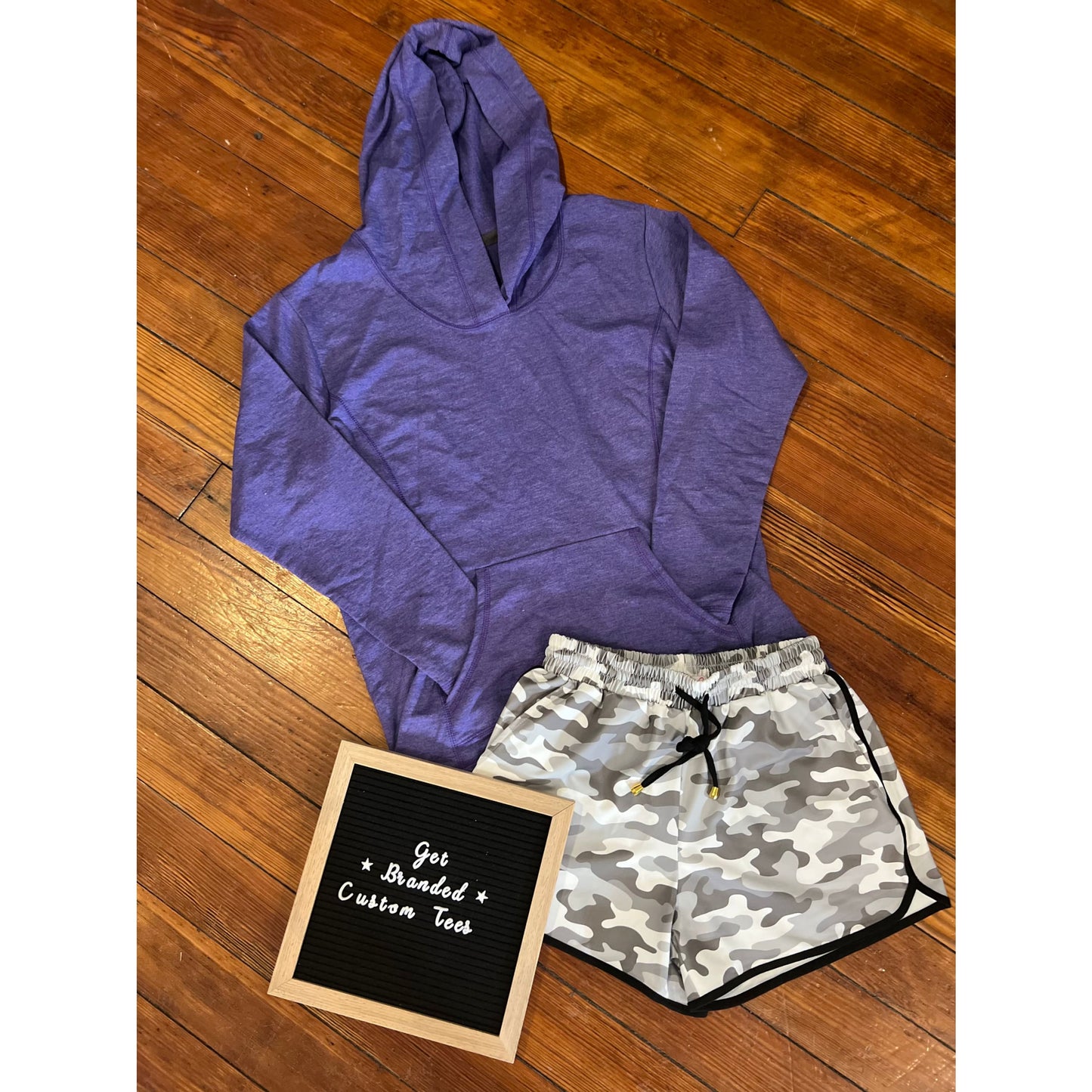 Solid Purple Ladies Fit Hoodie