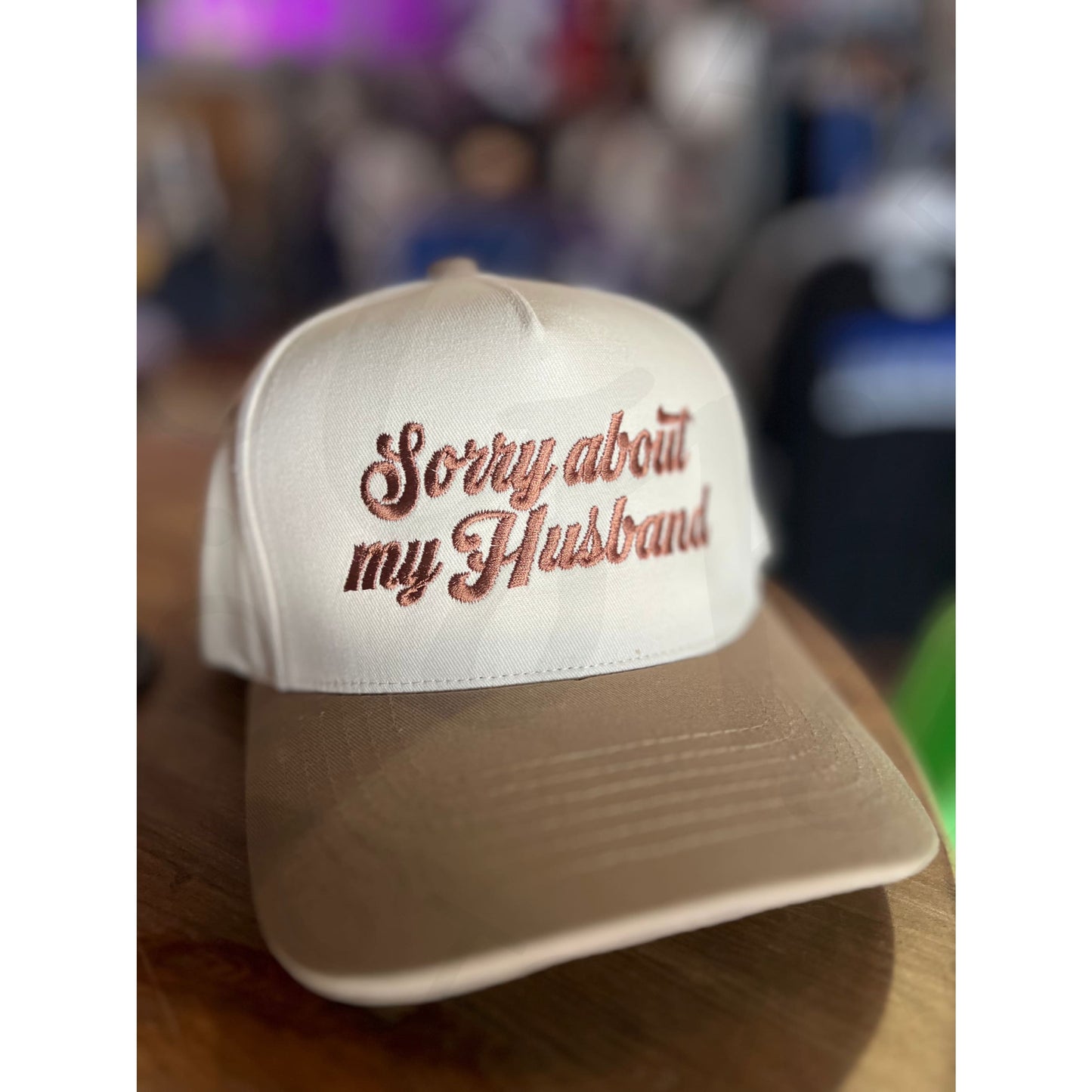 Sorry About My Wife / Husband Embroidery Cap - Apparel &