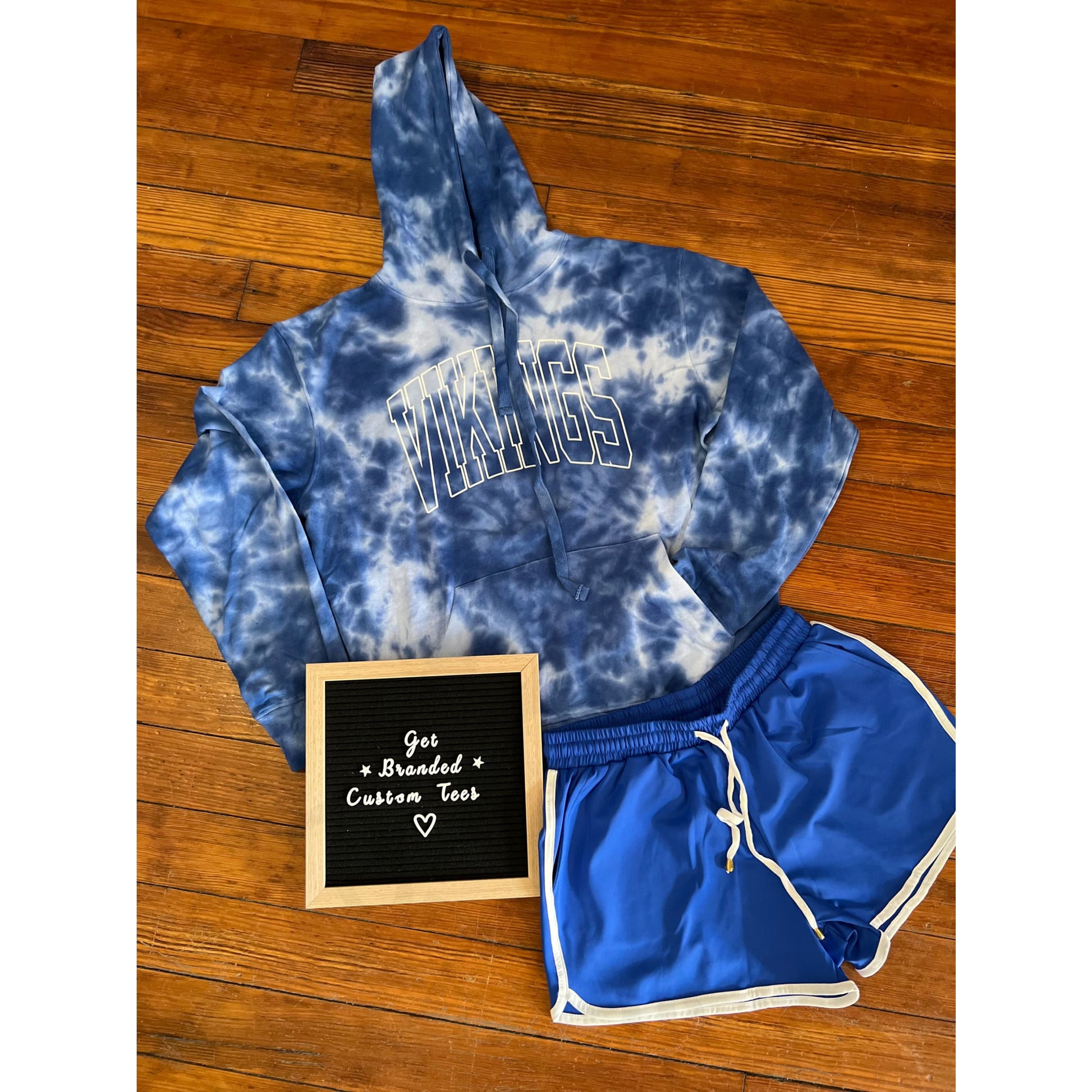 Vikings Acid Wash Hoodie