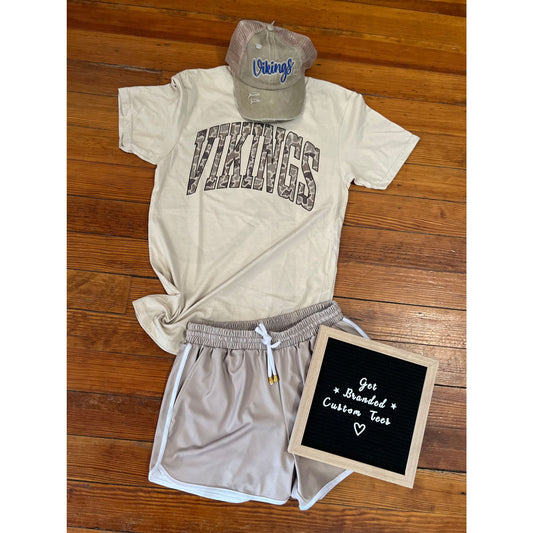 Vikings Camo Font Tee