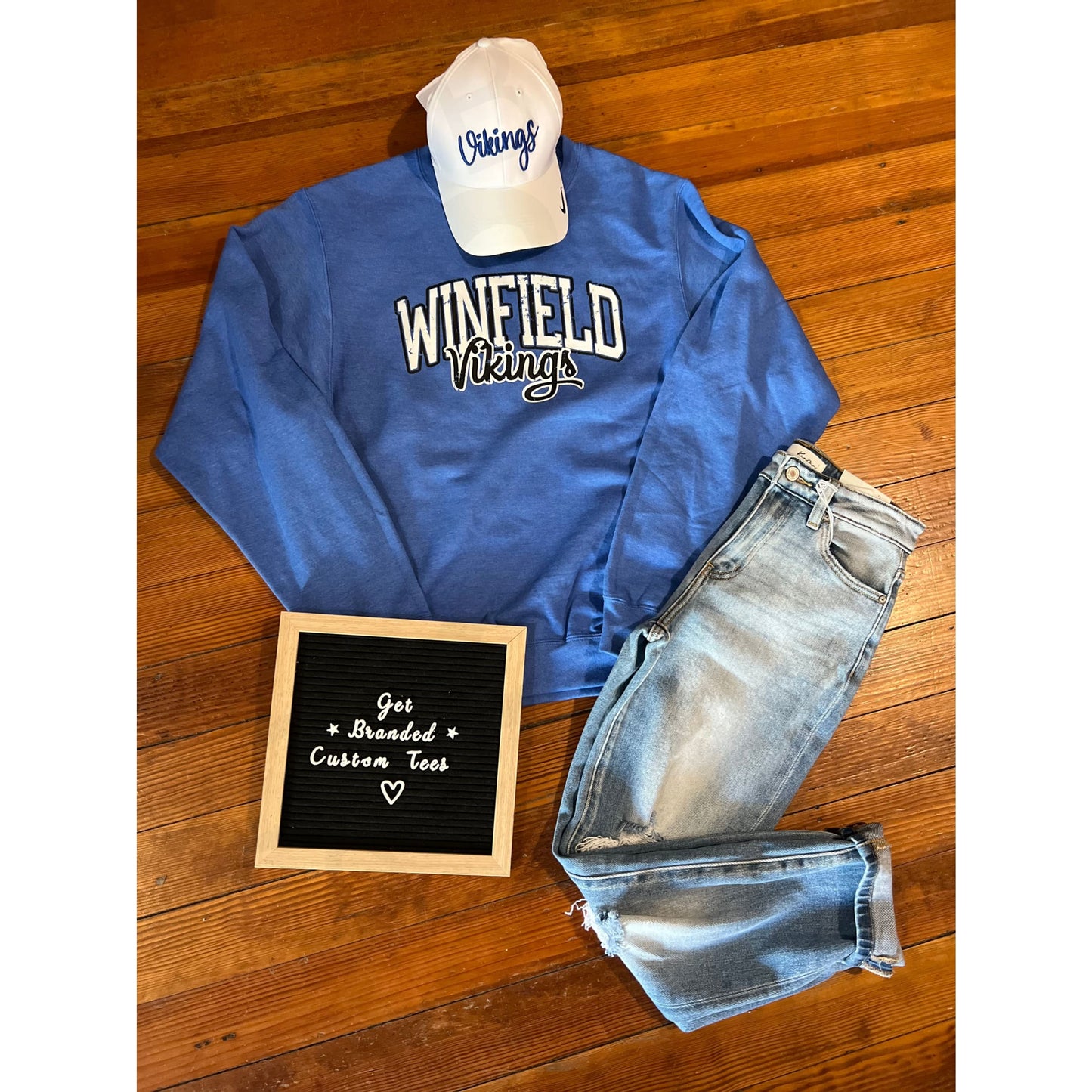Vintage Script Winfield Vikings Sweatshirt