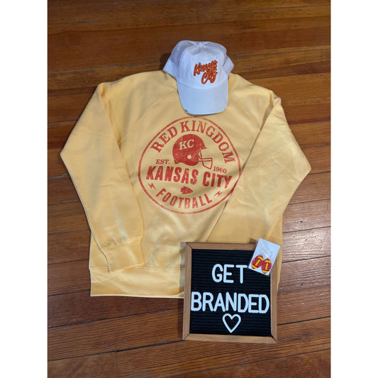 Vintage Yellow Red Kingdom Crewneck