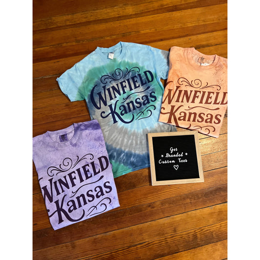 Winfield Kansas Multi Color Tie-Dye Tee