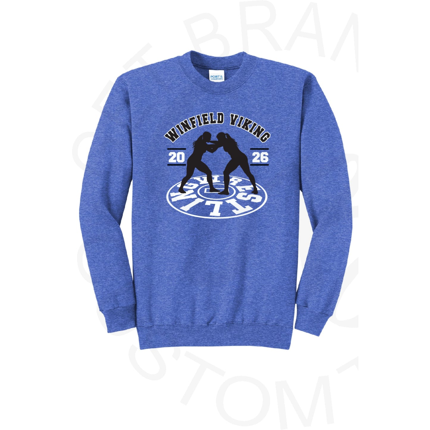 Winfield Vikings Wrestling Crew Sweatshirt