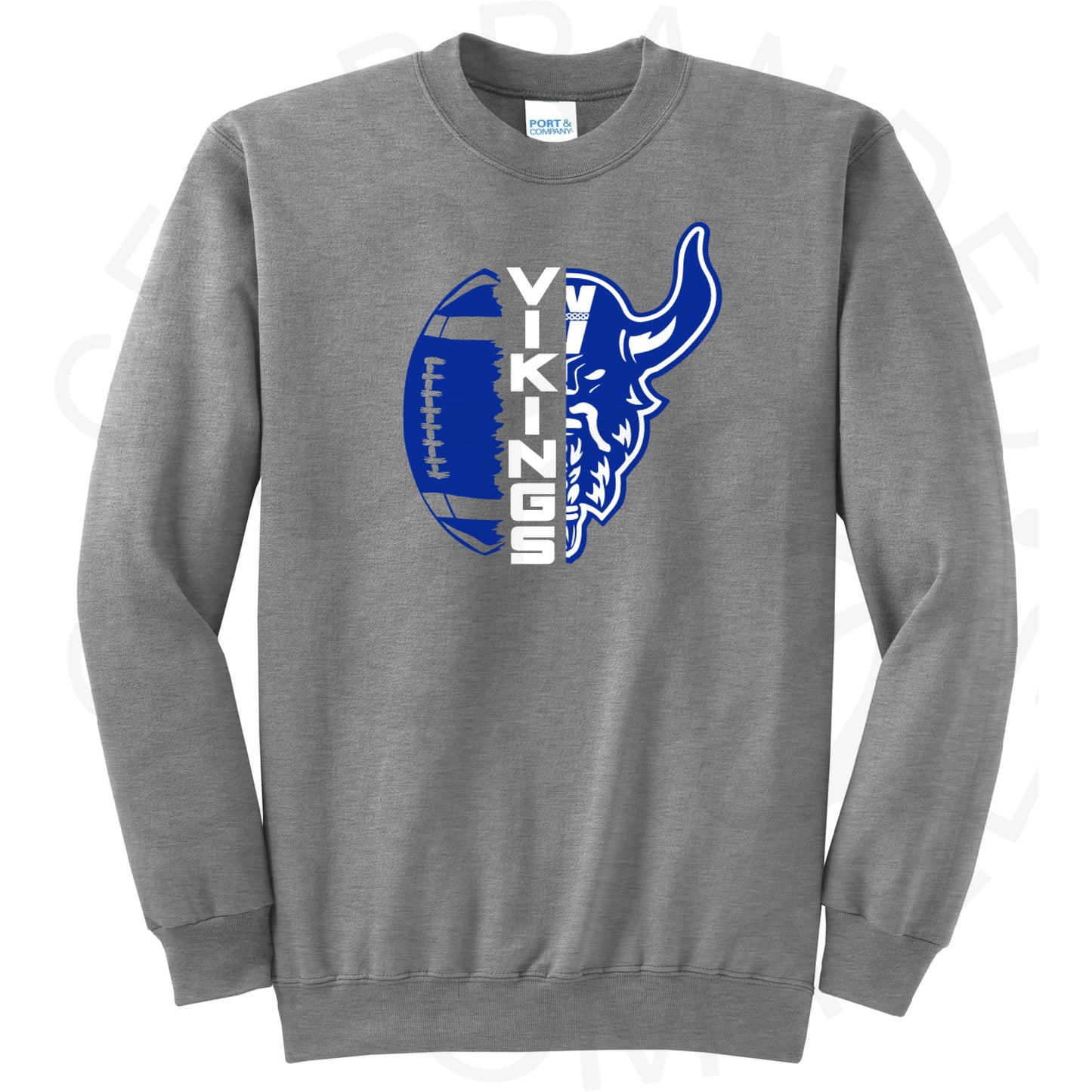 Winfield Youth Football Crew Sweatshirt - SM / Athletic Grey