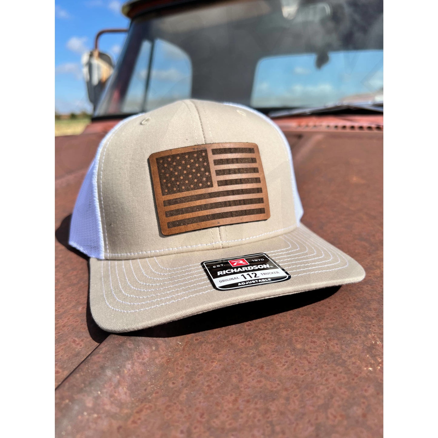 American Flag Khaki Richardson 112 Baseball Cap