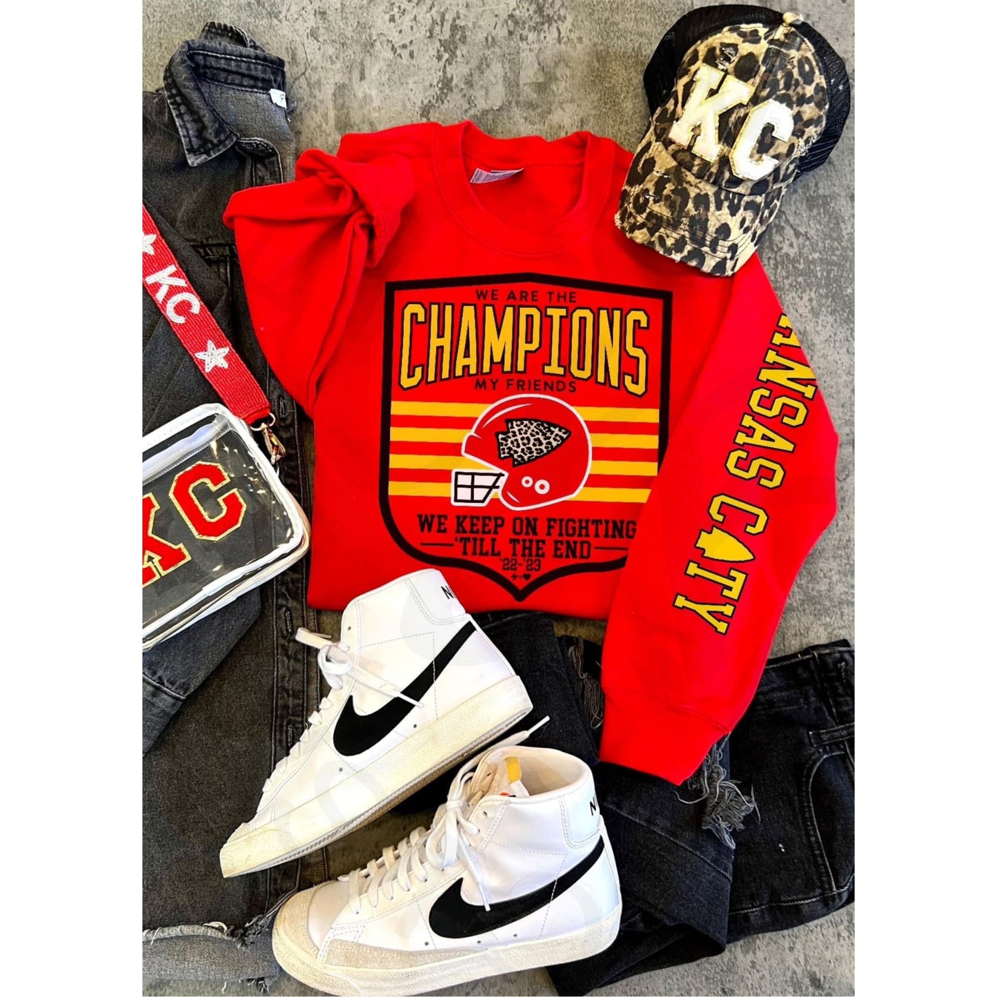 KC We are the Champions Crew Sweatshirt!!PREORDER READY