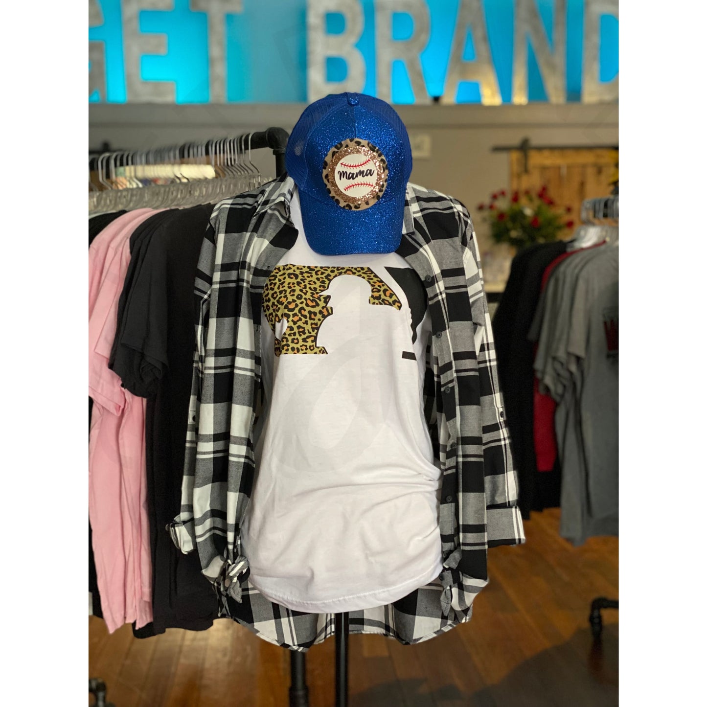 Leopard Baseball Logo Tee