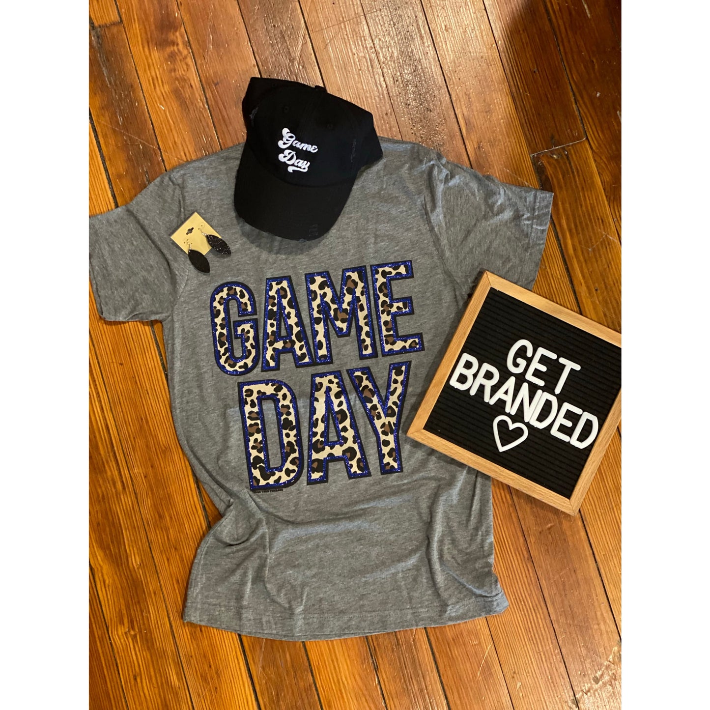 Leopard Print + Glitter Game Day Tee