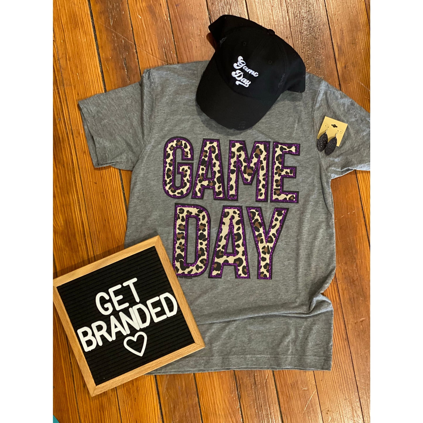 Leopard Print + Glitter Game Day Tee