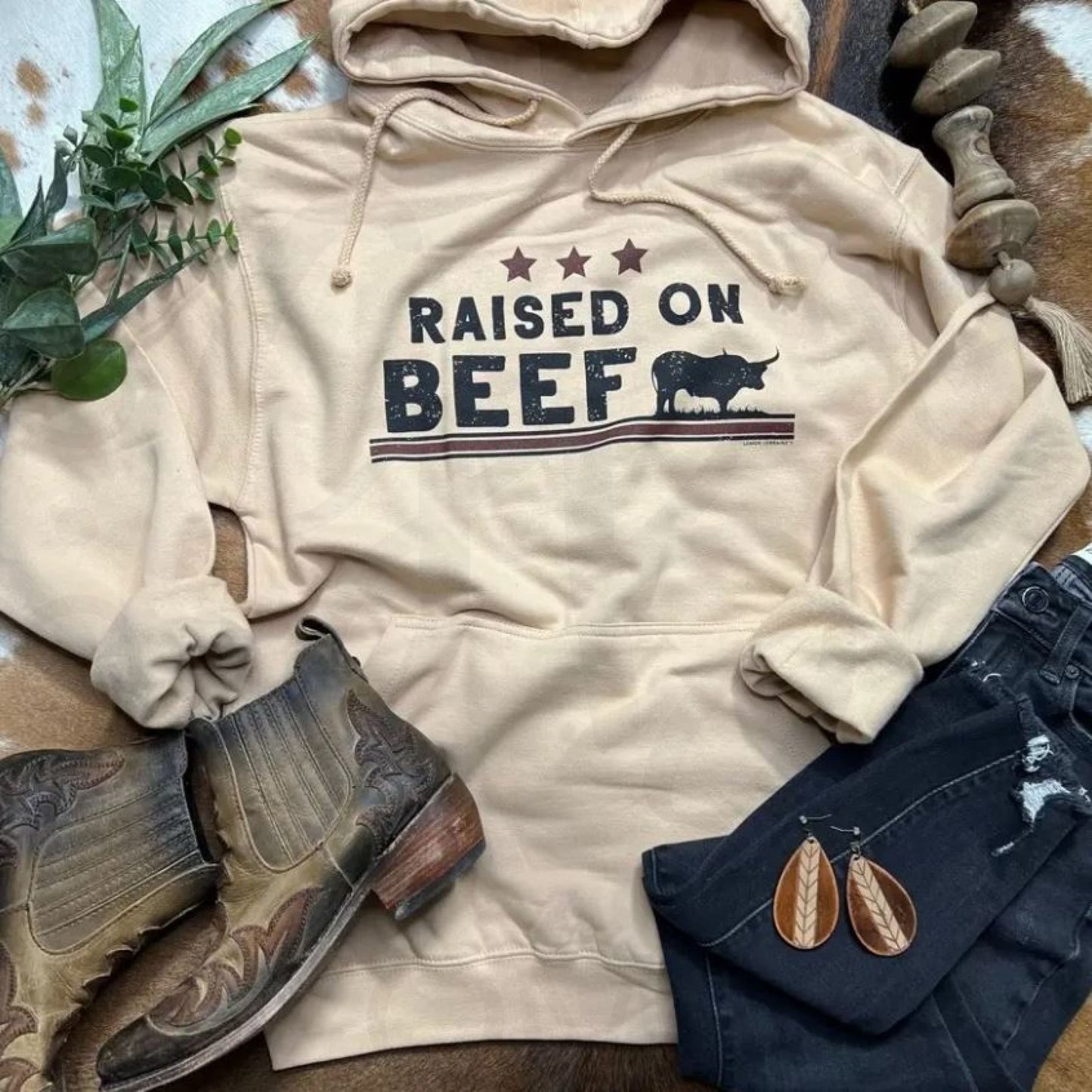 Raised on Beef Hoodie